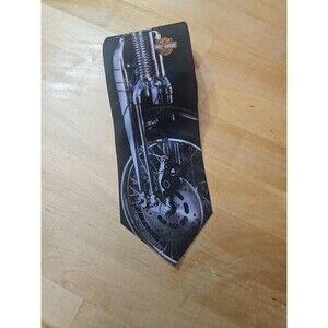 Ralph Marlin Licensed By Harley Davidson Vintage 90’s Biker Black Necktie